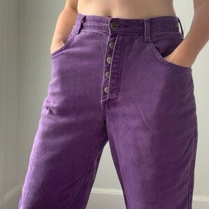 Vintage 90s button-fly purple highwaist jeans